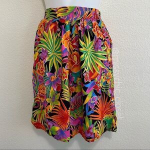 Marilyn Monroe Floral Vintage Wide Leg High-Waisted Shorts, Sz Small